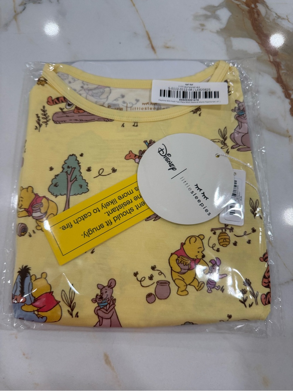 Little Sleepies Winnie the Pooh Shorts Pajama Set NIB